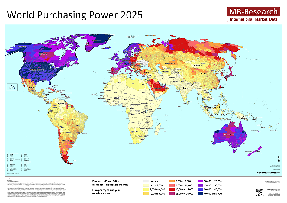 MB-Research Kaufkraft Welt 2025