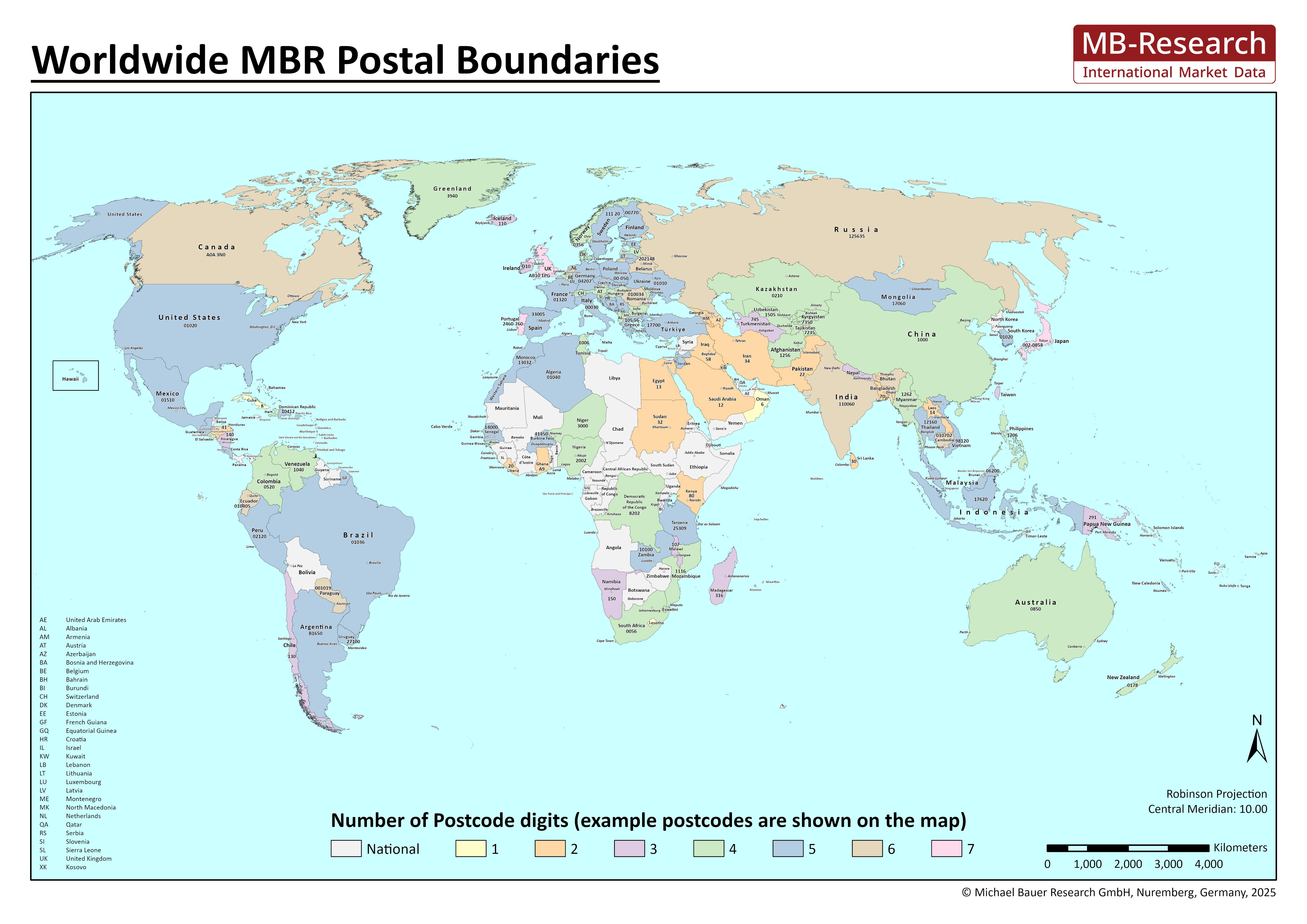 Postal Global Boundaries for 2025 Postal Global Boundaries for 2025
